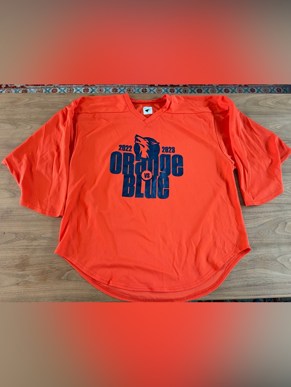 Orange vs Blue hockey jersey size XL